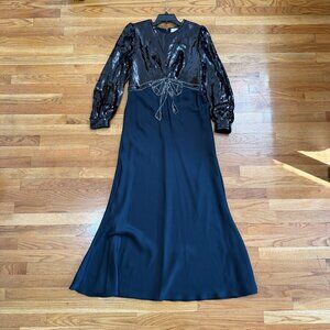 Sachin & Babi  Lane Sequin & Satin Crepe Gown